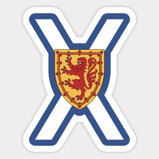 Royal Scottish Flag (vertical) (transparent) Sticker by iaredios